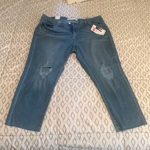 PLUS SIZE, 22w Signature by Levi Strauss Mid Rise Slim Boyfriend Ankle jeans